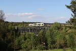 650 731 und 650 709 auf dem 'Fichtelnaabviadukt' am 13. Mai 2025.