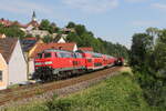 218 403 bei der Einfahrt in Nabburg am 20.