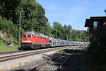 232 609 mit einem Autozug aus Hof kommend am 18. Juni 2026 bei Windischeschenbach.