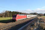 101 001 mit dem  IC Knigssee  am 10. Januar 2020 bei Grabensttt im Chiemgau.
