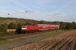 114 024 war am 17. September 2023 bei Winterhausen auf dem Weg nach Wrzburg.