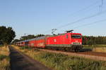 143 020 der  Mitteldeutschen Eisenbahn Gesellschaft  am 26. Juni 2020 bei Drverden.