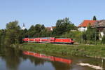 146 246 auf dem Weg nach Regensburg. Aufgenommen am 24. August 2024 bei Volkmannsdorf.