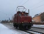 169 005-6 beim Umsetzen am 8. Dezember 2012 im Bahnhof von Prien.