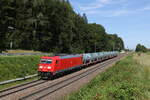 BR 185/855613/185-225-mit-einem-muellzug-aus 185 225 mit einem Mllzug aus Freilassing kommend am 18. Juni 2024 bei Hufschlag.