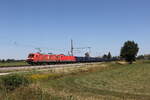 185 049 und 185 310 mit einem Erzzug aus Salzburg kommend am 14. August 2026 bei �bersee am Chiemsee.