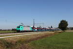 6185 576 war mit einem Autozug am 30. September 2026 bei �bersee am Chiemsee in Richtung M�nchen unterwegs.