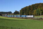 193 993 mit einem  WALTER-KLV  aus Mnchen kommend am 25. Oktober 2023 bei Axdorf im Chiemgau.