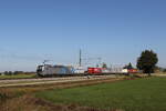7193 910 von  RAILPOOL  war am 6. Oktober 2026 mit einem  KLV  bei �bersee auf dem Weg nach M�nchen.