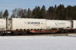 container-tragwagen/765214/4558-636-sgns-am-27-januar 4558 636 (Sgns) am 27. Januar 2022 bei Grabensttt.