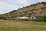 403 023  Schaffhausen  war am 5. August 2022 bei Thngersheim auf dem Weg nach Wrzburg.