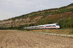 403 057  Esslingen am Neckar  war am 5. August 2022 bei Thngersheim in Richtung Wrzburg unterwegs.
