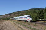 403 011  Wiesbaden  war am 6. August 2022 bei Thngersheim in Richtung Wrzburg unterwegs.