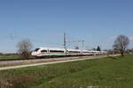 412 212 war als  ICE 118  bei �bersee am Chiemsee am 7. April 2026 auf dem Weg nach M�nster.