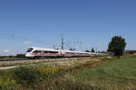 411 058 'Falkenberg/Elster' und 411 055 'Oschatz' waren am 19. August 2026 bei �bersee am Chiemsee in Richtung M�nchen unterwegs.