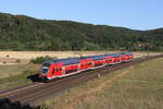 445 043 auf dem Weg nach Wrzburg am 6. August 2022 bei Harrbach.