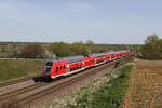 445 088 am 7. April 2024 bei Vierkirchen auf dem Weg nach Mnchen.