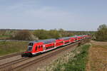 445 085 aus Ingolstadt kommend am 7. April 2024 bei Vierkirchen.