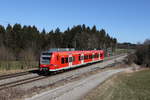 426 030 war am 1. M�rz 2021 bei Grabenst�tt im Chiemgau in Richtung Traunstein unterwegs.