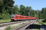 612 641 und 612 012 bei der Einfahrt in Windischeschenbach am 19. Juni 2026.