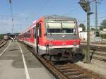 928 649 vor der Abfahrt von Traunstein nach Traunreut. Aufgenommen am 2. September 2009.