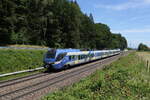 Bayerische Regiobahn/855011/430-009-war-am-18-juni 430 009 war am 18. Juni 2024 bei Hufschlag in Richtung Rosenheim unterwegs.