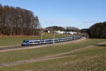 430 021 und 430 014 aus Salzburg kommend am 29. Januar 2025 bei Axdorf.