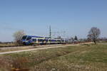430 025 und 430 020 aus Salzburg kommend am 10. M�rz 2026 bei �bersee am Chiemsee.