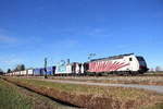 189 918 und 185 665 von  Kombi-Verkehr  mit dem  Ekol -Zug aus Mnchen kommend am 10.