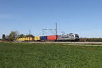 6187 510 von  METRANS  war mit einem  Containerzug  am 23.