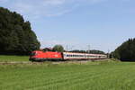 1016 035 mit einem  EC  aus Salzburg kommend am 7. August 2024 bei Axdorf.