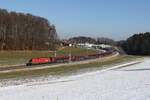 1016 026 mit einem Railjet aus Salzburg kommend am 19. Februar 2025 bei Axdorf.