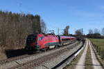 1116 217 war am 10. Februar 2022 bei Grabensttt in Richtung Mnchen unterwegs.