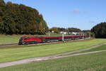 1116 227 war am 25. Oktober 2023 bei Axdorf in Richtung Mnchen unterwegs.