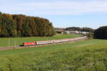 1116 252 war am 12. Oktober 2024 mit einem  EC  bei Axdorf auf dem Weg nach Mnchen.