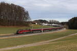 1116 215 aus Salzburg kommend am 27. Januar 2025 bei Axdorf 