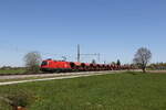 1116 177 war mit Sch�ttgutwagen am 25. April 2026 bei �bersee am Chiemsee in Richtung M�nchen unterwegs.