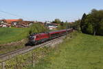 1116 218 war am 29. April 2026 bei Lauter in Richtung Rosenheim unterwegs.