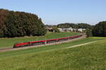 1116 220 war am 23. September 2026 bei Axdorf im Chiemgau in Richtung Rosenheim unterwegs.