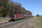1216 018 aus Salzburg kommend am 20. Mrz 2025 bei Hufschlag.