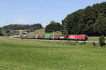 1293 186 mit einem gemischten G�terzug aus M�nchen kommend am 26. Juni 2026 bei Axdorf im Chiemgau.