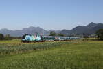 1116 244 'Klima-Ticket' war am 25. Juni 2026 bei Bernau am Chiemsee in Richtung M�nchen unterwegs.