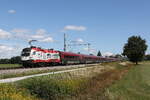 1116 247 'Wiener St�dtische' war am 1. September 20226 bei �bersee am Chiemsee in Richtung Rosenheim unterwegs.