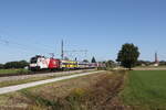 1116 237 war mit dem '�FB-Railjet' am 28. September 2026 bei �bersee am Chiemsee in Richtung Rosenheim unterwegs.