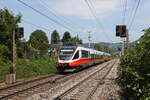 4023 009 und 4023 008 waren nach  Golling-Abtenau  unterwegs. Aufgenommen am 12. August 2024 in Salzburg-Sd .