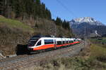 4023 002 und 4023 004 aus Hochfilzen kommend am 8. November 2025 bei Pfaffenschwend.