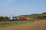 187 326 der  Wiener Lokalbahn Cargo  mit einem Containerzug aus Gemnden kommend am 12.